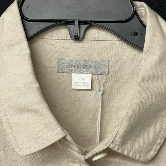 Outerknown women’s S.E.A. organic cotton jumpsuit beige size large short sleeve - Picture 4 of 9